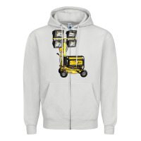 Dove Grey Towable Light Towers Zipper Hoodie - LillyAllenDesigns