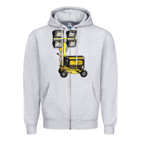 Heather Grey Towable Light Towers Zipper Hoodie - LillyAllenDesigns