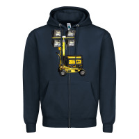 Navy Towable Light Towers Zipper Hoodie - LillyAllenDesigns