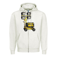 Oatmeal Heather Towable Light Towers Zipper Hoodie - LillyAllenDesigns