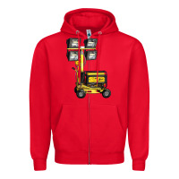 Red Towable Light Towers Zipper Hoodie - LillyAllenDesigns