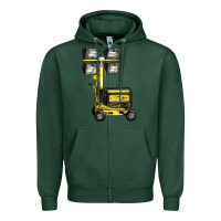 Sports Green Towable Light Towers Zipper Hoodie - LillyAllenDesigns