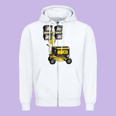 Towable Light Towers Zipper Hoodie Designed By Lillyallendesigns
