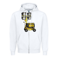 White Towable Light Towers Zipper Hoodie - LillyAllenDesigns