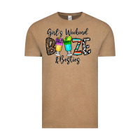Vintage Coffee girl's weekend booze & besties Vintage Tee - CowhideDigitalArt