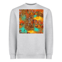 Heather Grey western skeleton seamless pattern Heavyweight Sweatshirt - HRA Design Shop