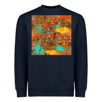 Navy western skeleton seamless pattern Heavyweight Sweatshirt - HRA Design Shop