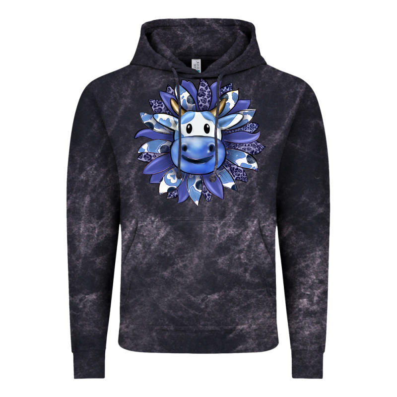 Blueberry Milkshake Cow Sunflower Vintage Hoodie by RanaPortraitStore | Teevron