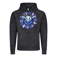 Vintage Black blueberry milkshake cow sunflower Vintage Hoodie - RanaPortraitStore