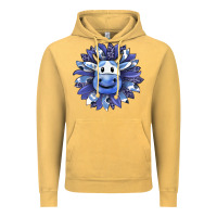 Vintage Mustard blueberry milkshake cow sunflower Vintage Hoodie - RanaPortraitStore