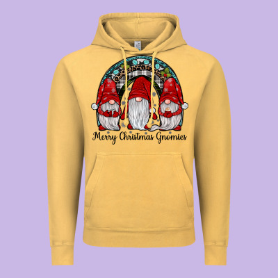 Merry Christmas Gnomes Rainbow Vintage Hoodie Designed By Jahusdesignshop
