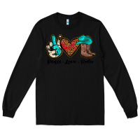 Black peace love rodeo Long Sleeve Tee - JahusDesignShop