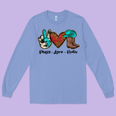 Peace Love Rodeo Long Sleeve Tee Designed By Jahusdesignshop