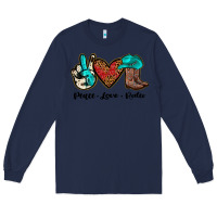 Navy peace love rodeo Long Sleeve Tee - JahusDesignShop