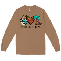 Toasted Coconut peace love rodeo Long Sleeve Tee - JahusDesignShop