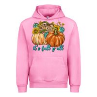 Fuchsia Pink It's Fall Y'all Urban Hoodie - texasbilliewilder