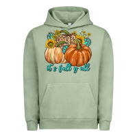 Pigment Oil Green It's Fall Y'all Urban Hoodie - texasbilliewilder