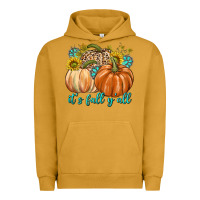 Pigment Peanut Butter It's Fall Y'all Urban Hoodie - texasbilliewilder