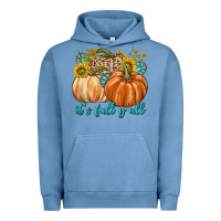 Pigment Pebble Blue It's Fall Y'all Urban Hoodie - texasbilliewilder