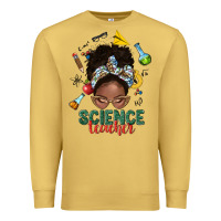 Antique Gold science teacher afro messy bun Premium Sweatshirt - NancyCooperArtShop