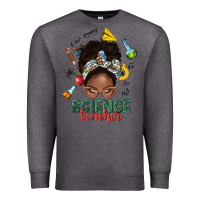 Charcoal Heather science teacher afro messy bun Premium Sweatshirt - NancyCooperArtShop
