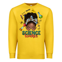 Lemon science teacher afro messy bun Premium Sweatshirt - NancyCooperArtShop