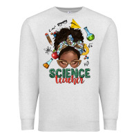 Oatmeal Heather science teacher afro messy bun Premium Sweatshirt - NancyCooperArtShop