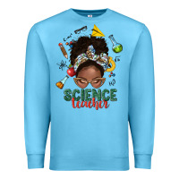 Ocean Blue science teacher afro messy bun Premium Sweatshirt - NancyCooperArtShop