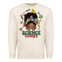 Sandshell science teacher afro messy bun Premium Sweatshirt - NancyCooperArtShop