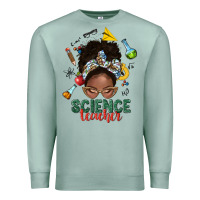 Seafoam science teacher afro messy bun Premium Sweatshirt - NancyCooperArtShop
