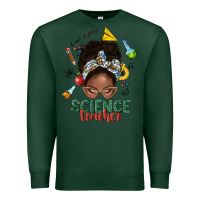 Sports Green science teacher afro messy bun Premium Sweatshirt - NancyCooperArtShop