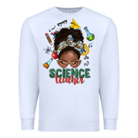 White science teacher afro messy bun Premium Sweatshirt - NancyCooperArtShop