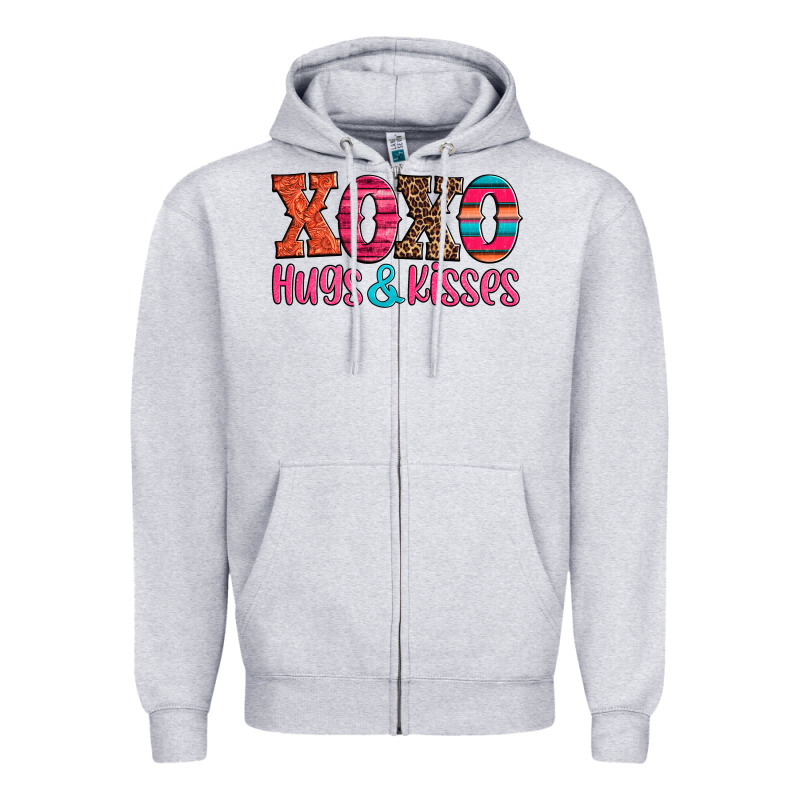 Xoxo Hugs And Kisses Zipper Hoodie by Jasminsmagicworld | Teevron
