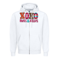 White xoxo hugs and kisses Zipper Hoodie - Jasminsmagicworld