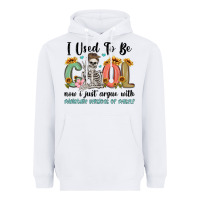 White i used to be cool now i just argue with miniature Heavyweight Hoodie - MaliasSmallBusiness
