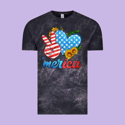 America With Heart Vintage Tee Designed By Hra Design Shop