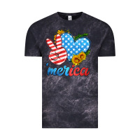 Cloud Black america with heart Vintage Tee - HRA Design Shop
