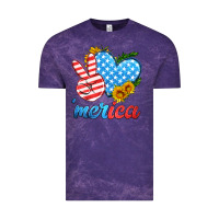 Cloud Purple america with heart Vintage Tee - HRA Design Shop