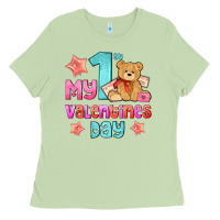 Matcha my first valentines day Ladies Tee - AdoDesignShop