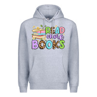 Heather Grey read more books Premium Hoodie - Artiststas