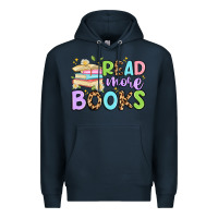 Navy read more books Premium Hoodie - Artiststas