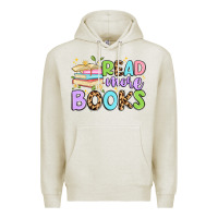 Oatmeal Heather read more books Premium Hoodie - Artiststas