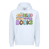 White read more books Premium Hoodie - Artiststas