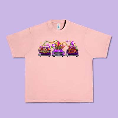 Mardi Gras Farm Trucks Urban Heavy Tee Designed By Fadigitalartstudio