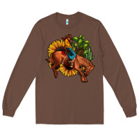 Chestnut rodeo cowboy sunflower cactus Long Sleeve Tee - JahusDesignShop