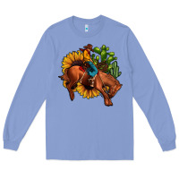 Colony Blue rodeo cowboy sunflower cactus Long Sleeve Tee - JahusDesignShop