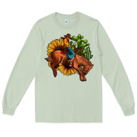 Matcha rodeo cowboy sunflower cactus Long Sleeve Tee - JahusDesignShop