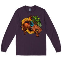 Plum rodeo cowboy sunflower cactus Long Sleeve Tee - JahusDesignShop