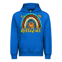 Cobalt Hello Fall with Rainbow Urban Hoodie - texasbilliewilder