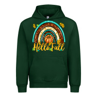 Foreset Green Hello Fall with Rainbow Urban Hoodie - texasbilliewilder